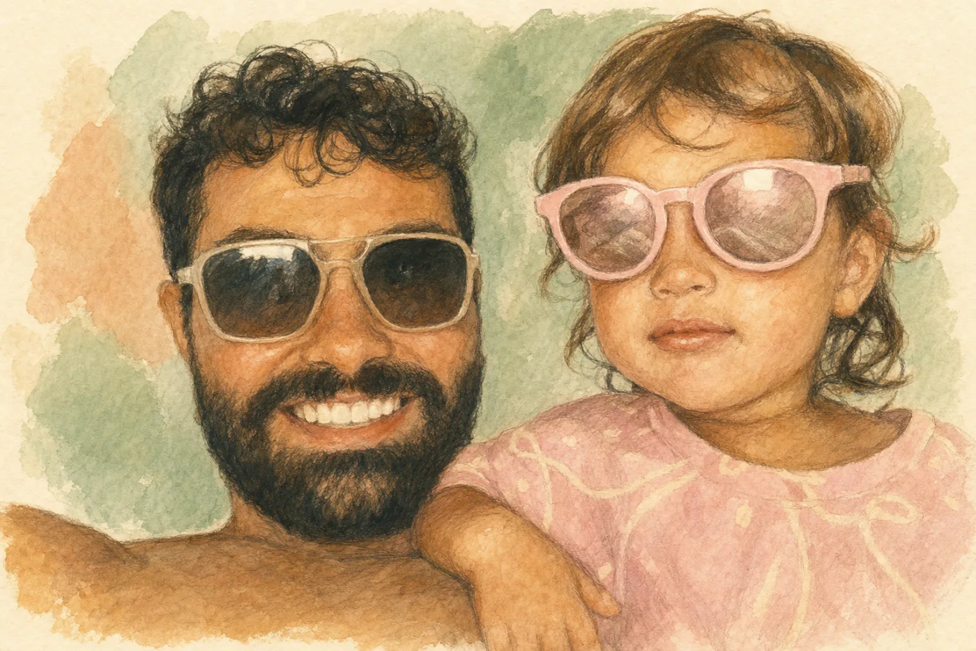 Illustration of Ashot and his daughter Aurora